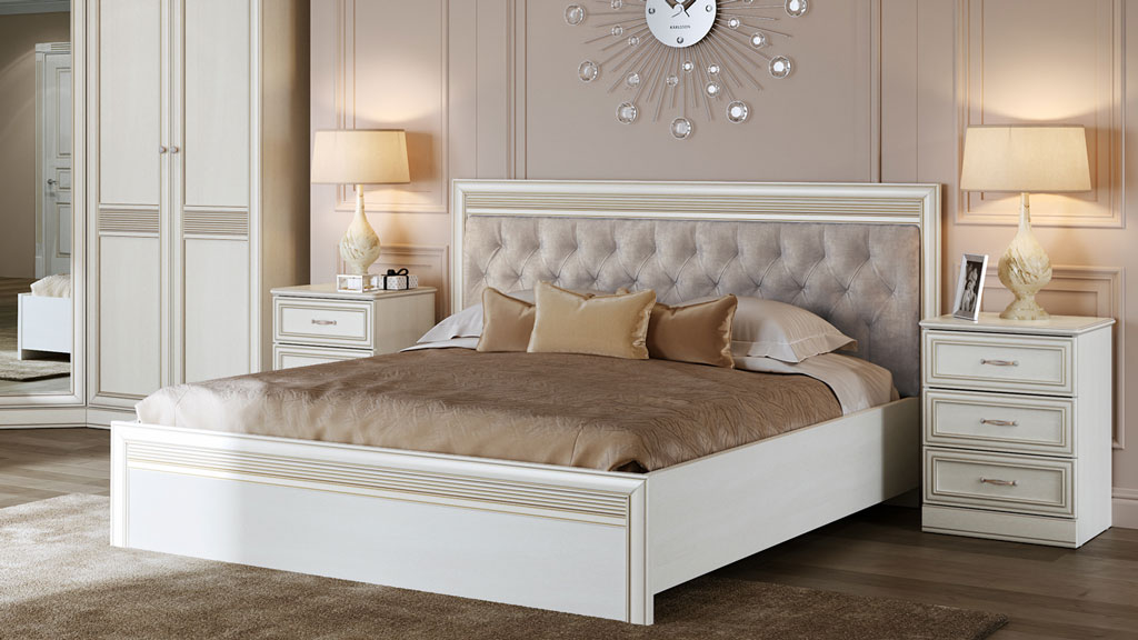 Кровать с тумбами Verdi (дуб Белуна)