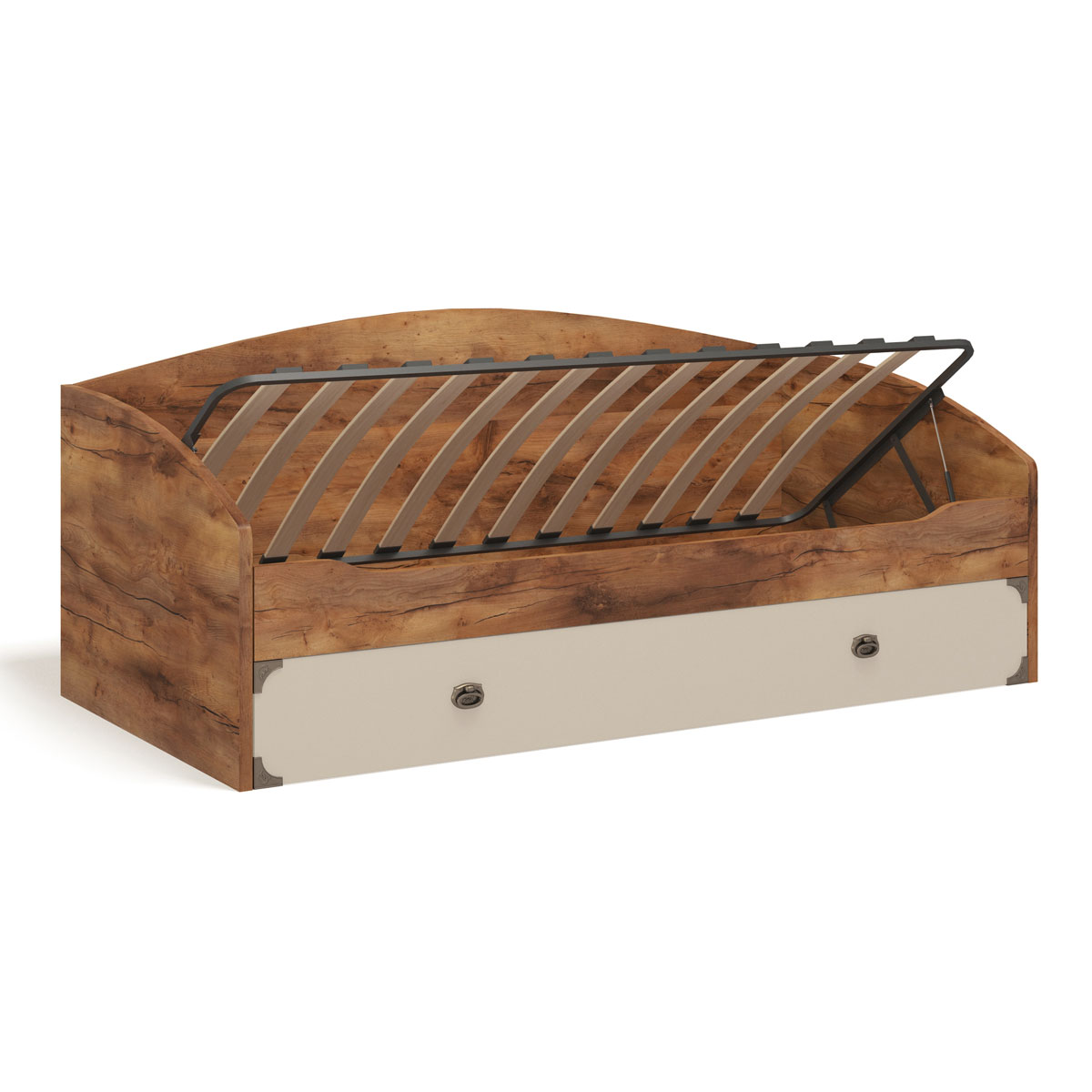 Кровать-тахта с подъёмным механизмом 90х190 (таксония/карамель)