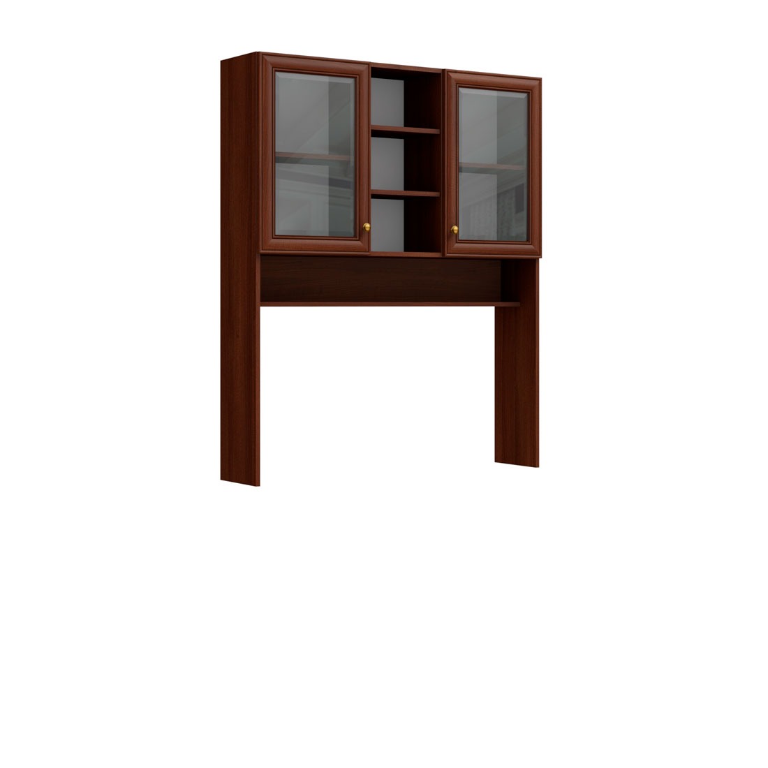 Надставка для стола 120 см Верди со стеклом (орех Леванте)