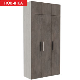 Шкаф с антресолью Наполи (дуб Крафт белый)