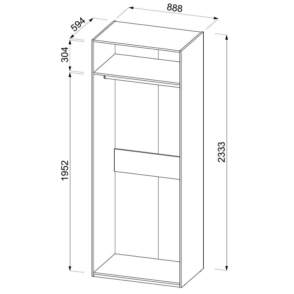 Шкаф для одежды Наполи (Крафт серый/камень Терра)