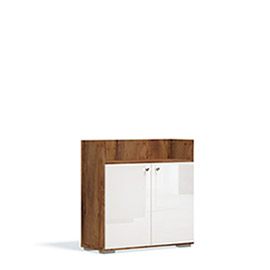 Тумба 2 двери для стеллажа Таксония/Белый