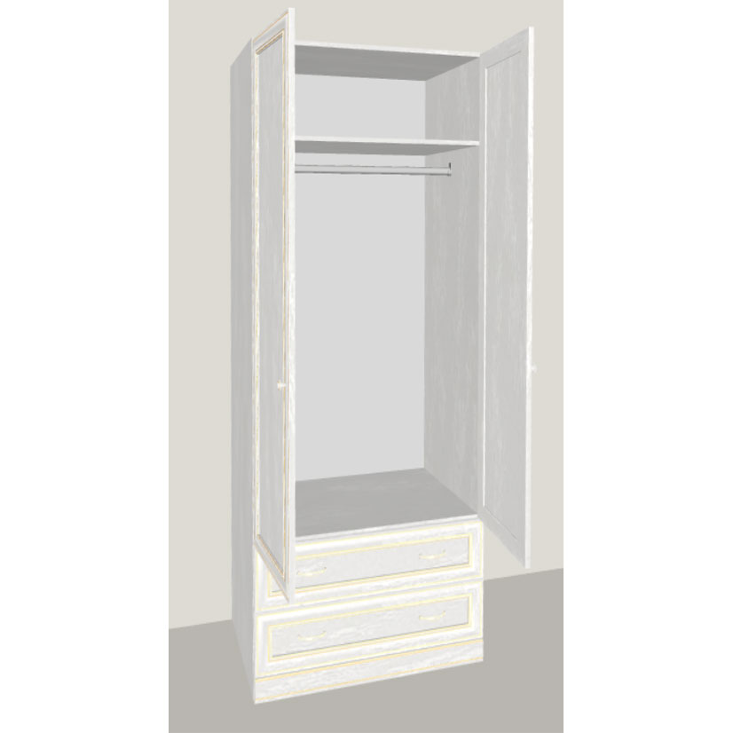 Шкаф с зеркалом VERDI (Белуна)