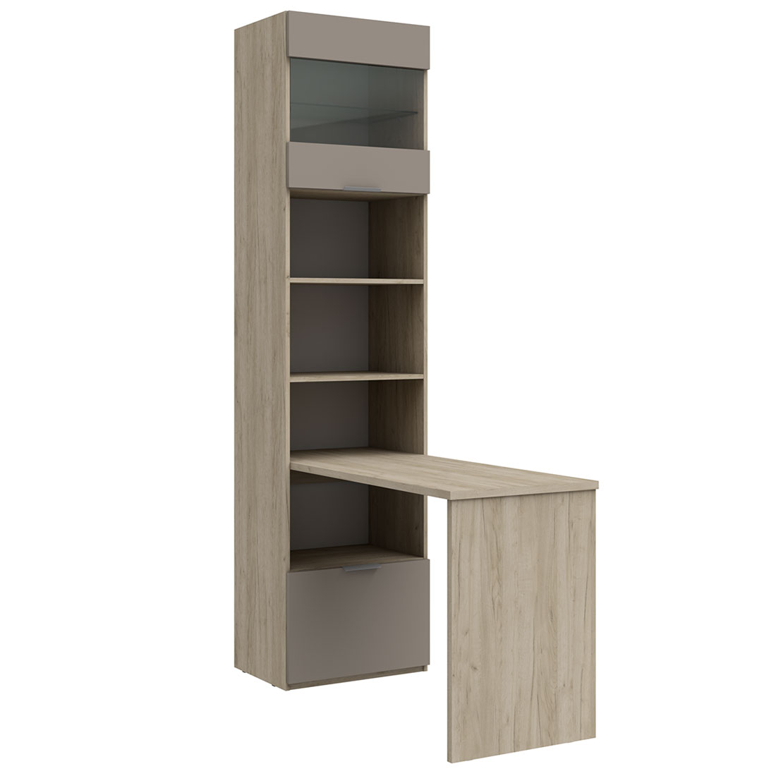 Стол-стеллаж Napoli (Крафт серый/камень Терра)