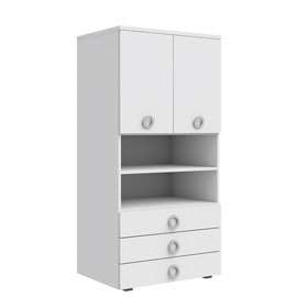 Шкаф с нишей Люмия (Белый матовый)