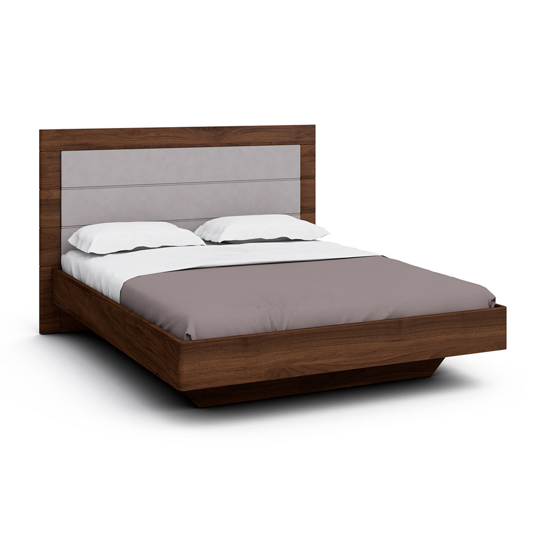Двуспальная кровать с ящиком для белья Илма-2 (орех Коламбия/Kenya Grey)