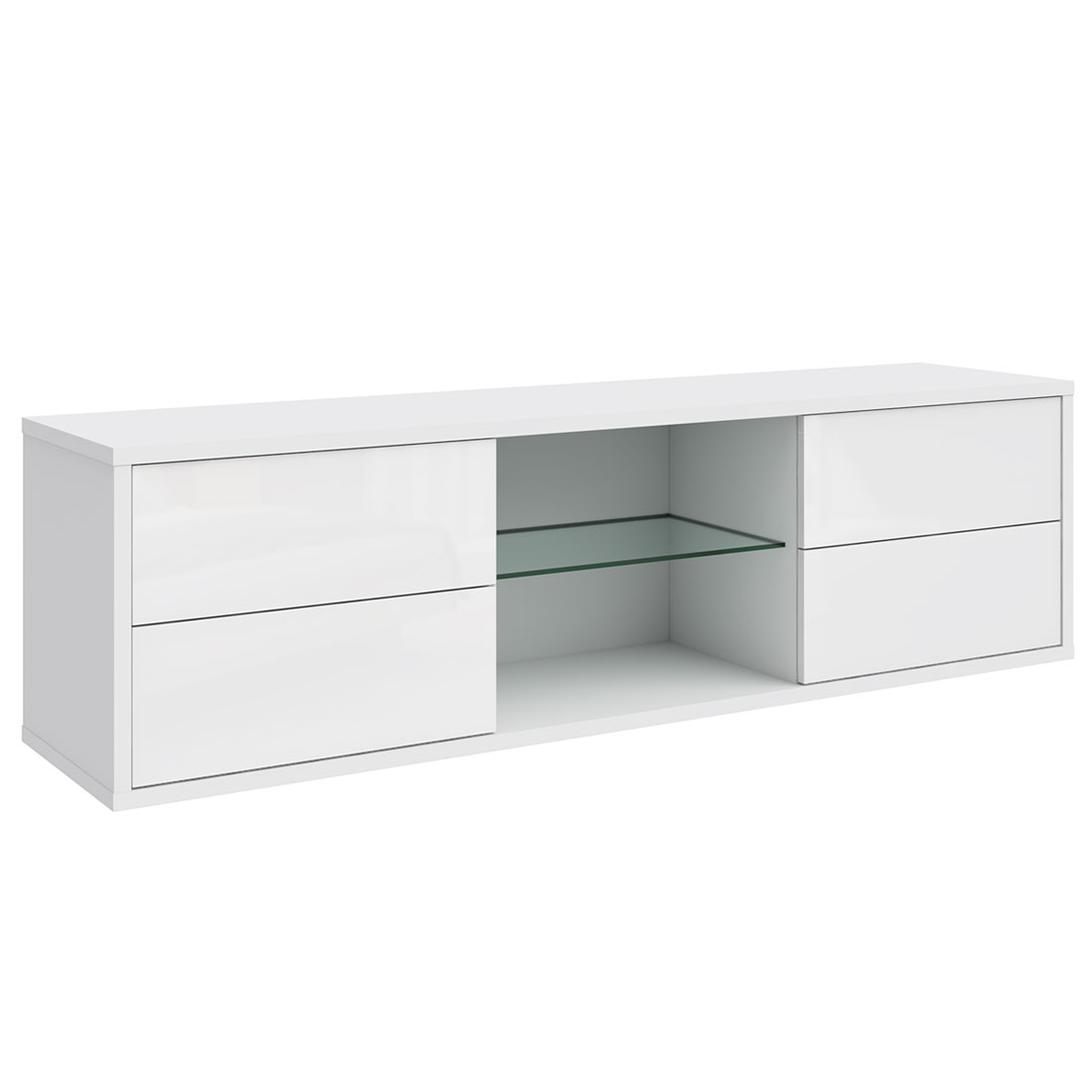 Подвесная тумба Илма-3 (Белый матовый/белый глянец)