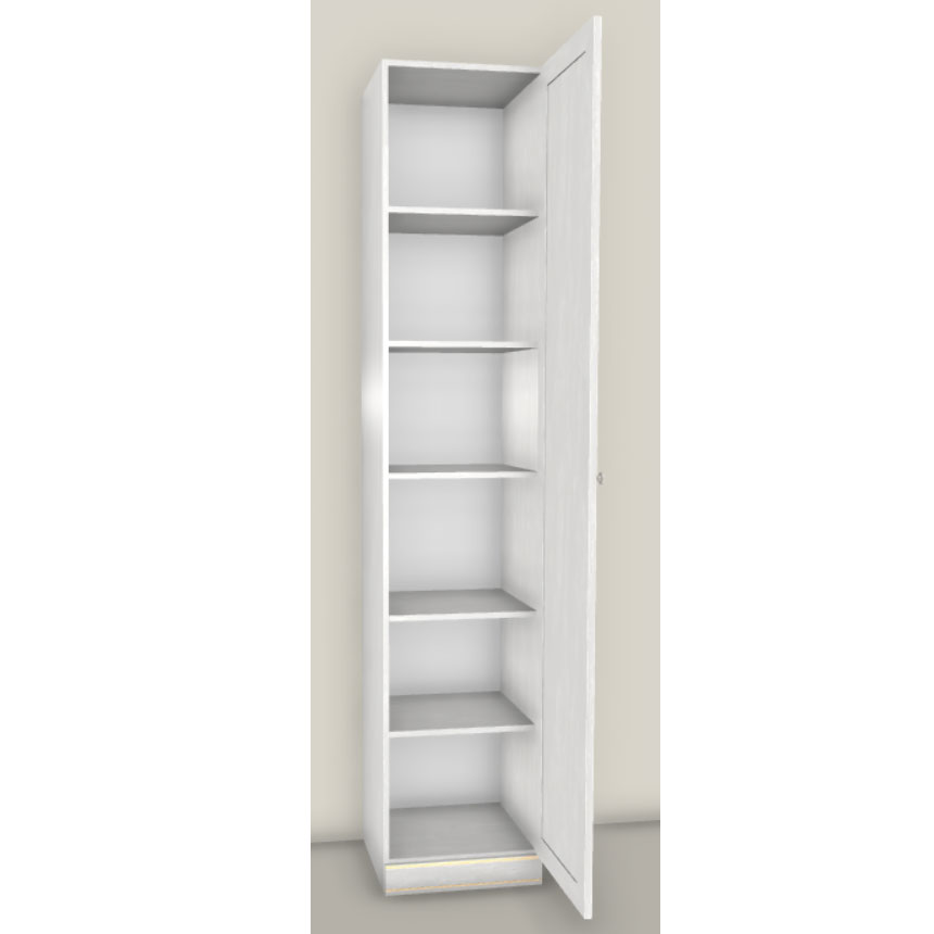 Неглубокий шкаф-пенал Верди (дуб Белуна) правый