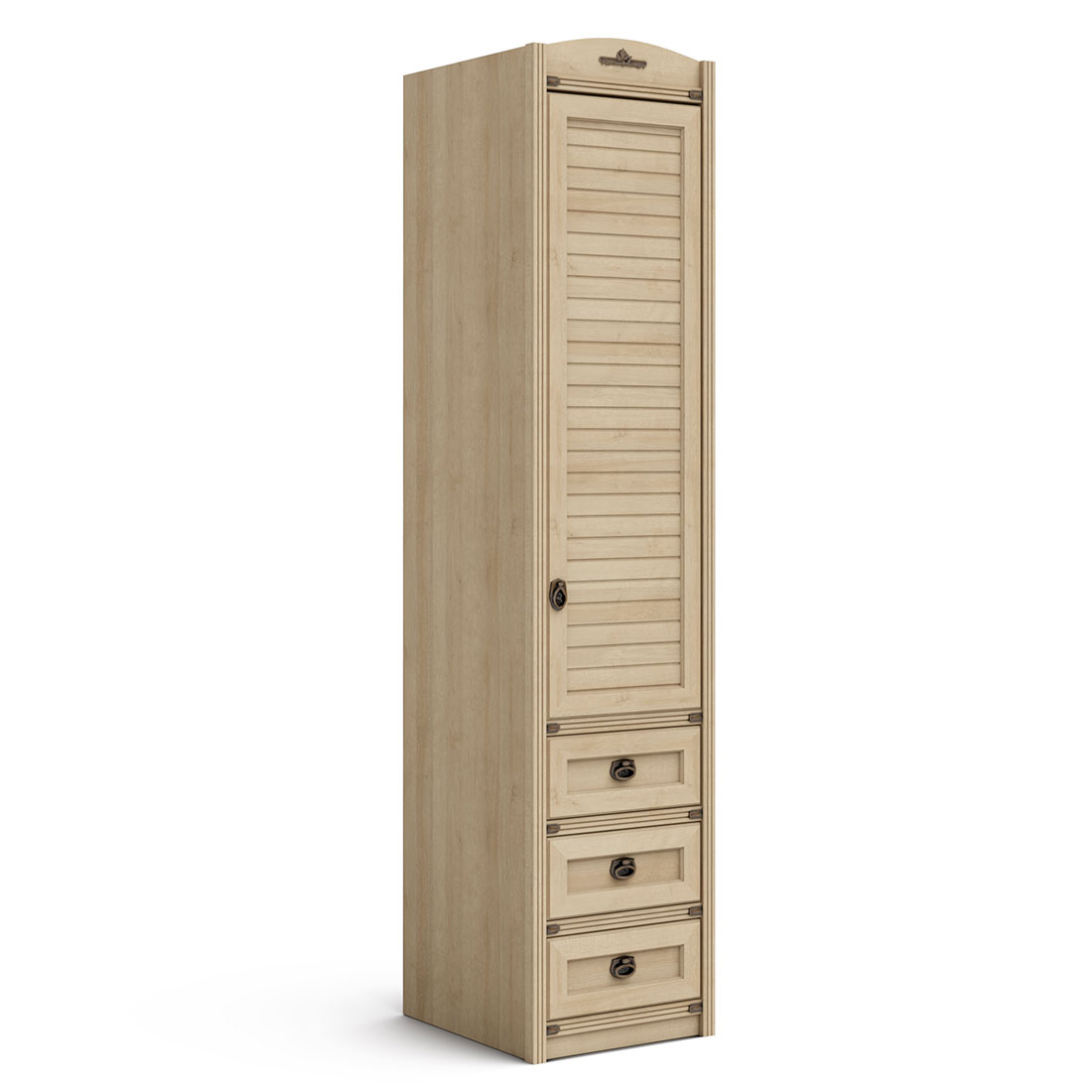 Однодверный шкаф Атлантида рейка (дуб Ривьера)