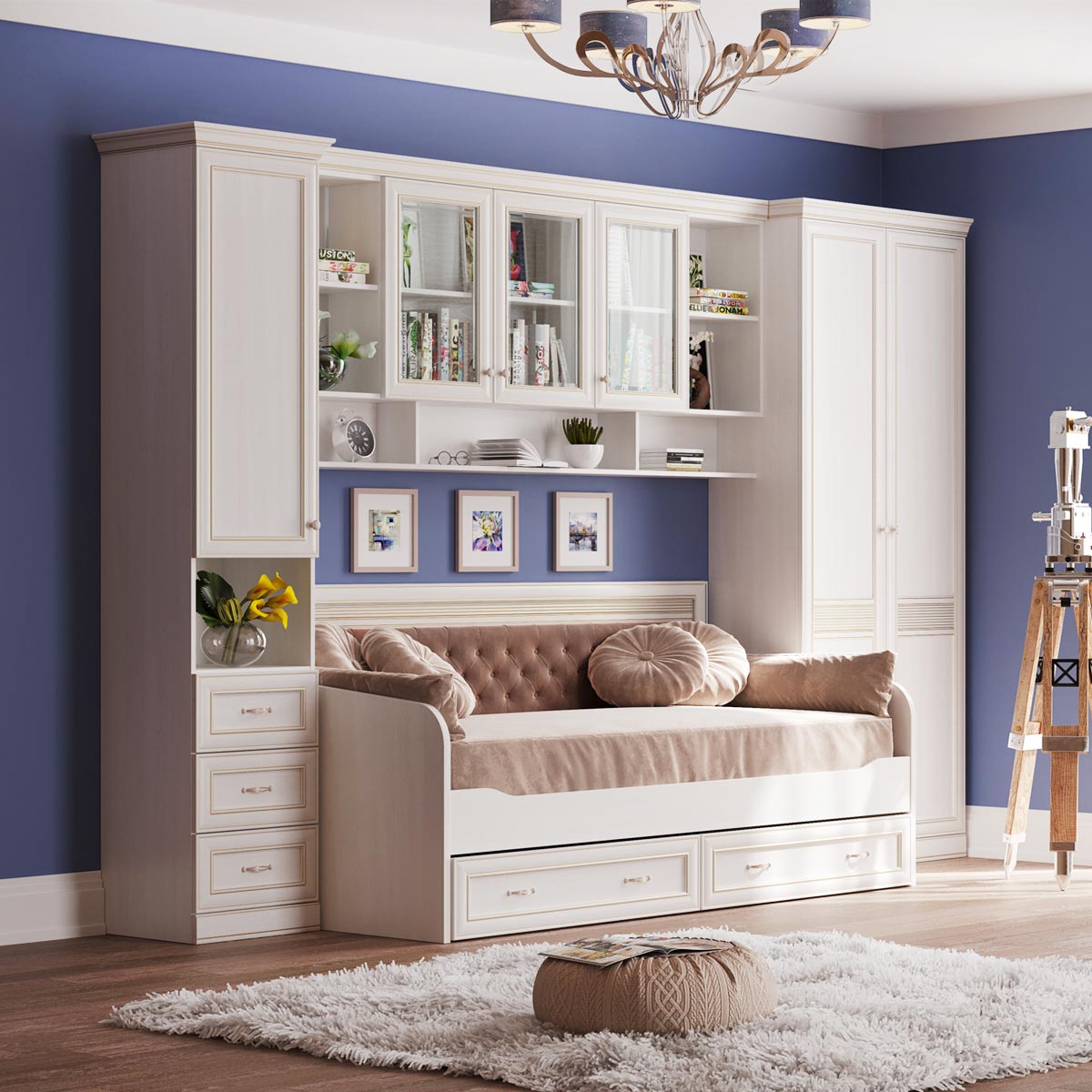 Навесная полка Верди (дуб белуна)