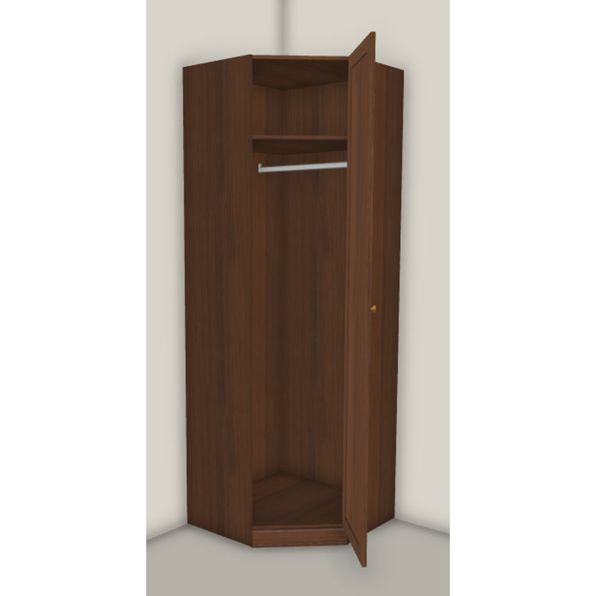 Шкаф угловой Верди (орех Леванте) правый