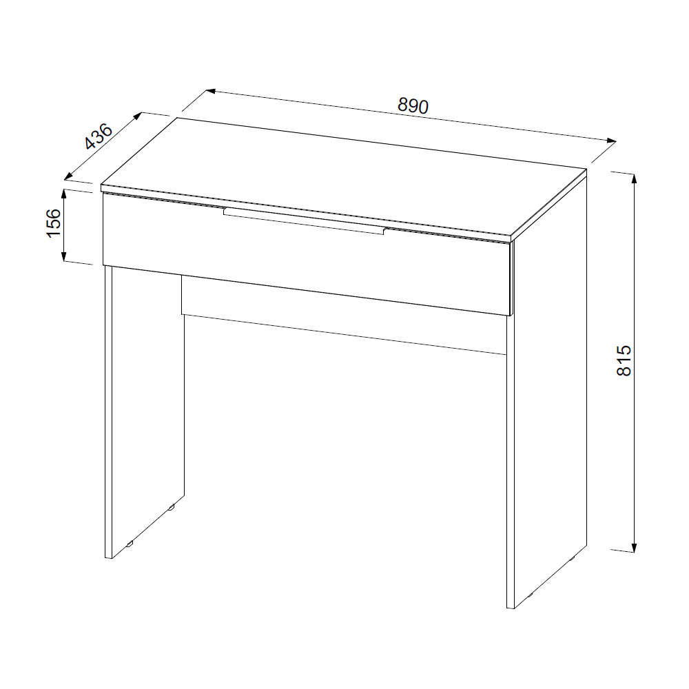 Туалетный стол Наполи Лайт (дуб Крафт золотой/камень Терра)