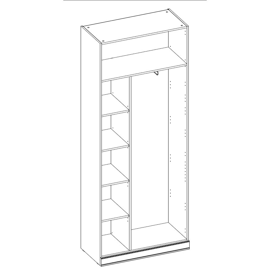 Шкаф для белья Верди (дуб Белуна)