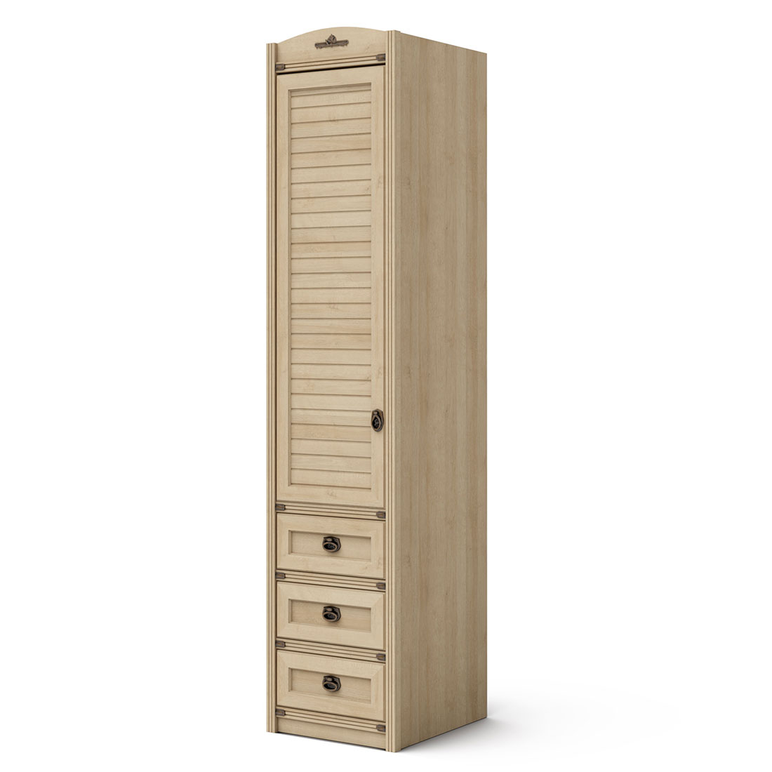 Однодверный шкаф Атлантида рейка (дуб Ривьера)