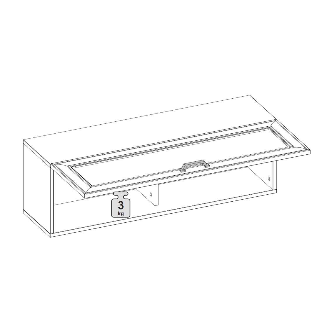 Полка с дверью Верди (орех Леванте)