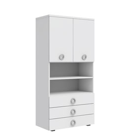 Шкаф с нишей Люмия (Белый матовый)