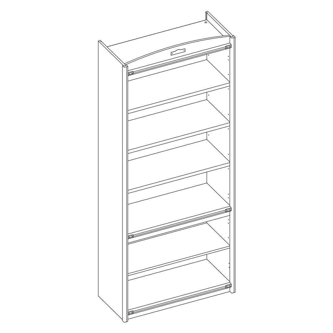Стеллаж открытый Атлантида Лагуна (ривьера/карамель)