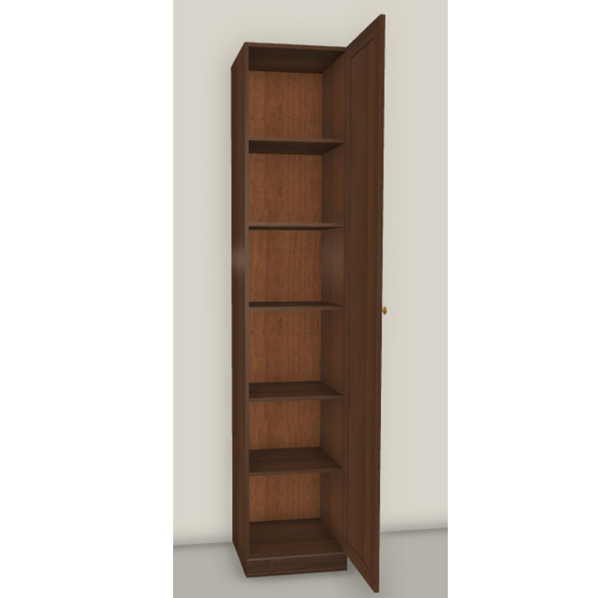 Неглубокий шкаф-пенал Верди (орех Леванте) правый