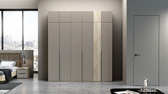 Шкаф с антресолью Наполи (Крафт серый/Терра)