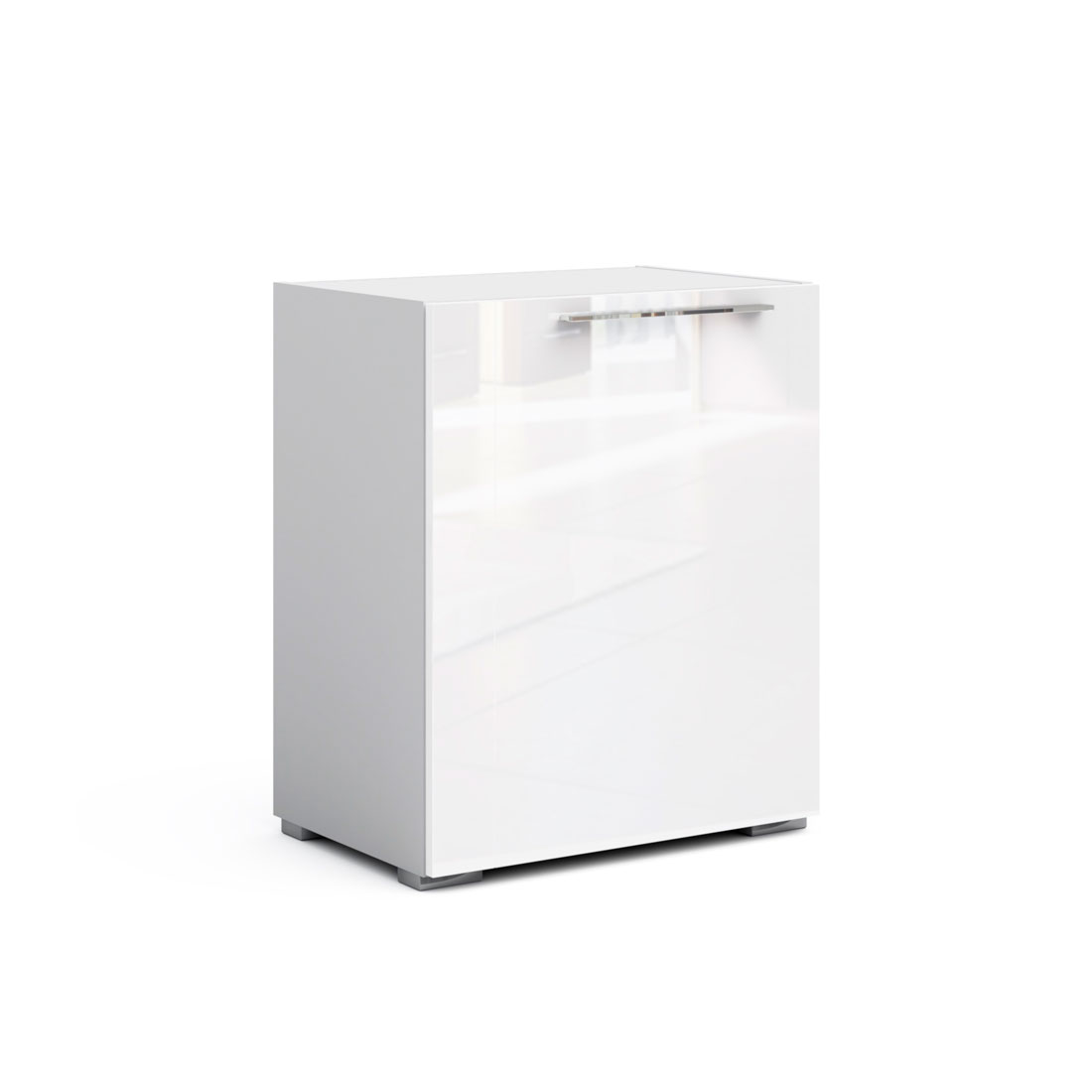 Тумба в гостиную Solo (белый/белый глянец)