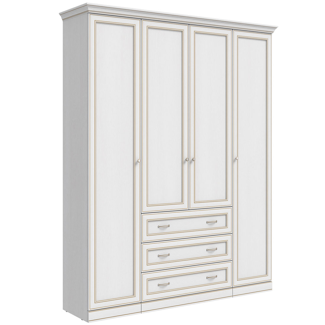 Шкаф распашной 4 двери Верди (дуб Белуна)