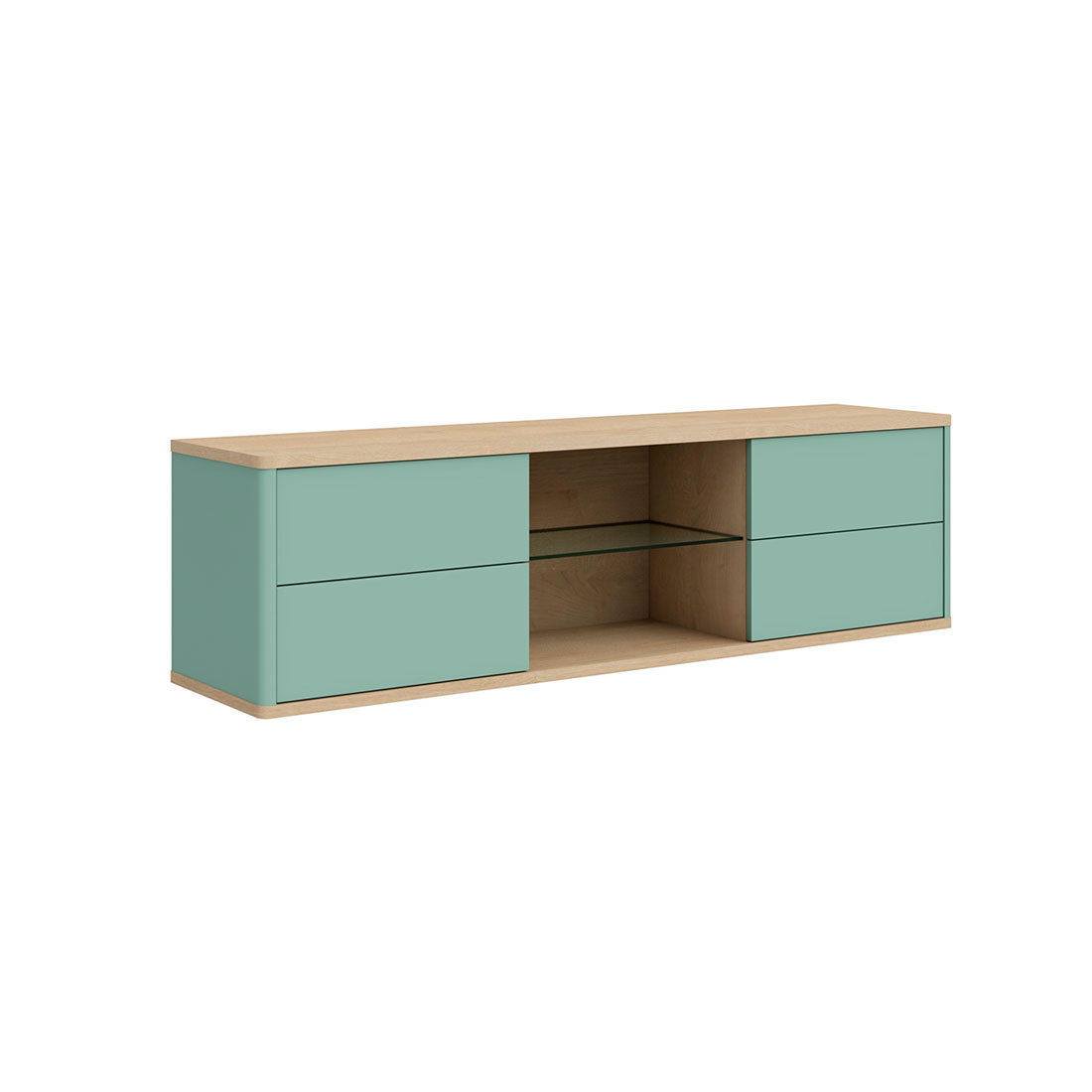 Подвесная тумба Илма-3 (дуб Ривьера/мята матовый)