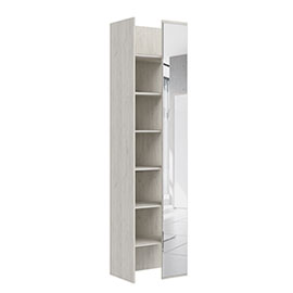 Стеллаж с зеркалом Napoli (Крафт белый)