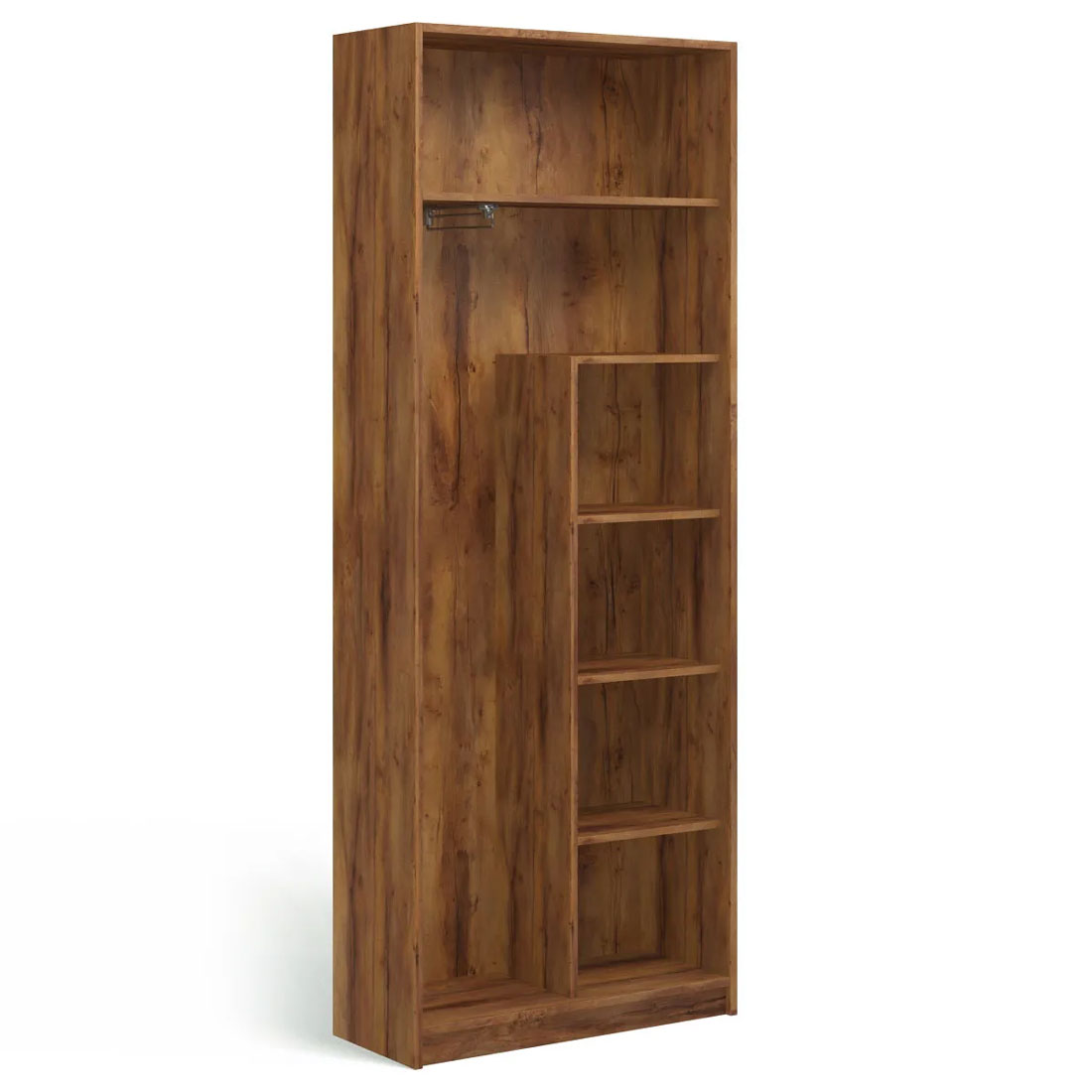 Шкаф двухдверный узкий Solo (дуб Ривьера/крем)