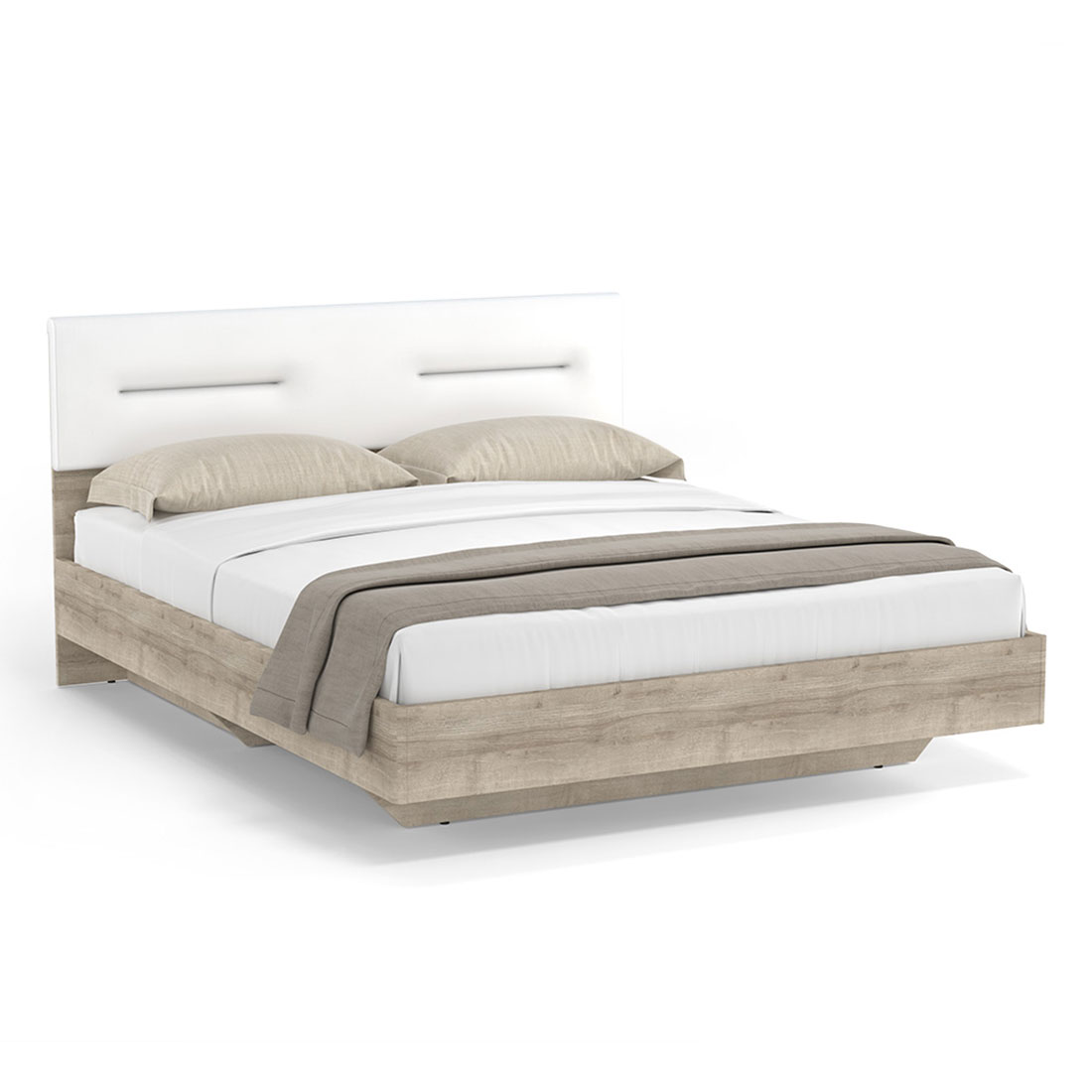 Кровать Napoli-1 с матрасом (Крафт серый)