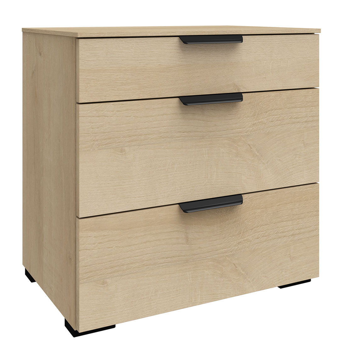 Прикроватная тумба с 3 ящиками Solo (дуб Ривьера/крем)