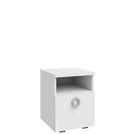 Тумба с нишей 1 дверь Люмия (Белый матовый)
