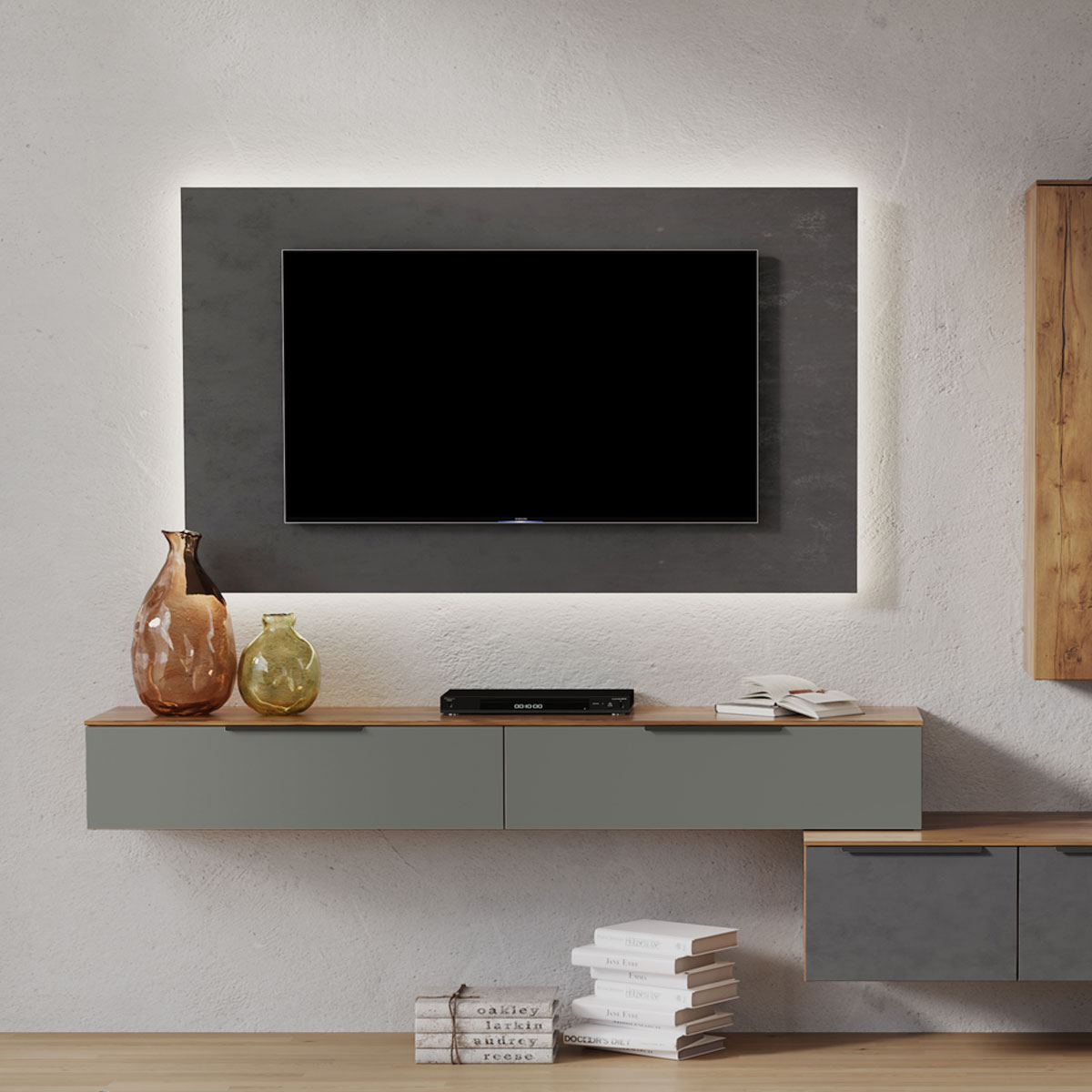 ТВ панель Solo (Бетон Dark)