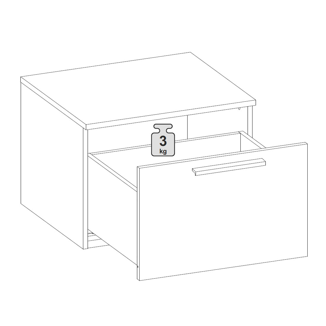 Тумба Наполи 445.42 (Крафт белый/Бетон Dark)