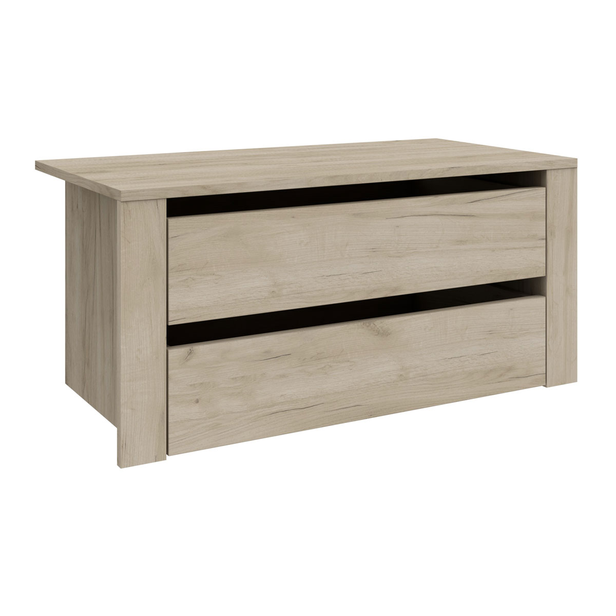 Вкладная тумба Наполи 2 ящика (дуб Крафт серый)