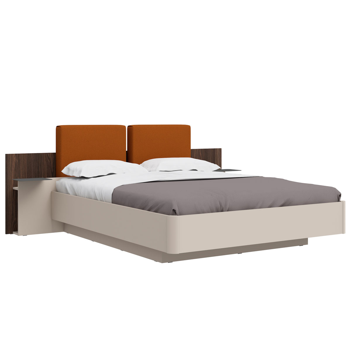 Кровать с ящиком для белья 160х200 Сарино (Кашемир/дуб Аско)