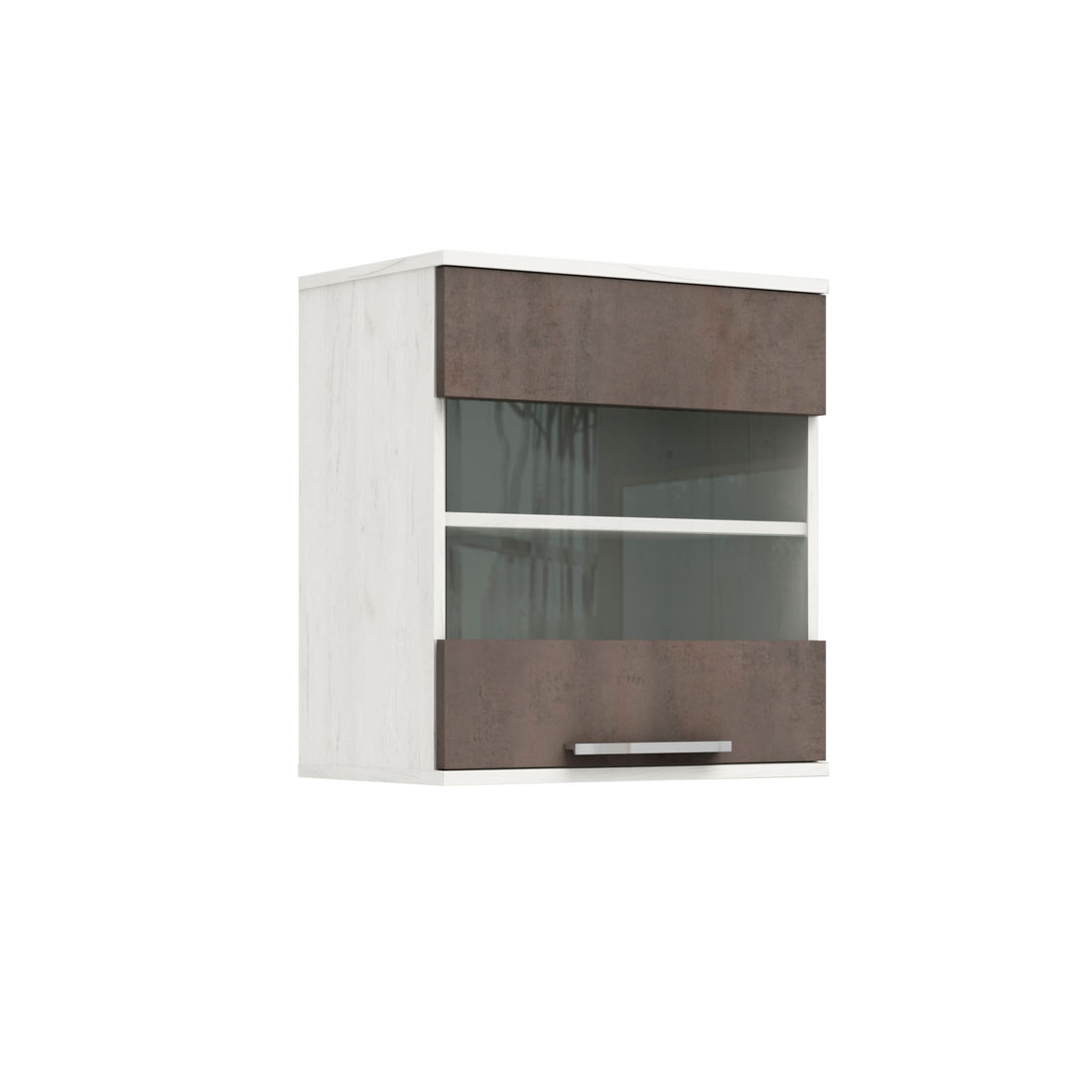 Навесной шкаф Napoli (Крафт белый/бетон Dark)