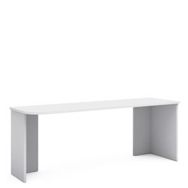 Письменный стол 200 см Магнолия (белый матовый)