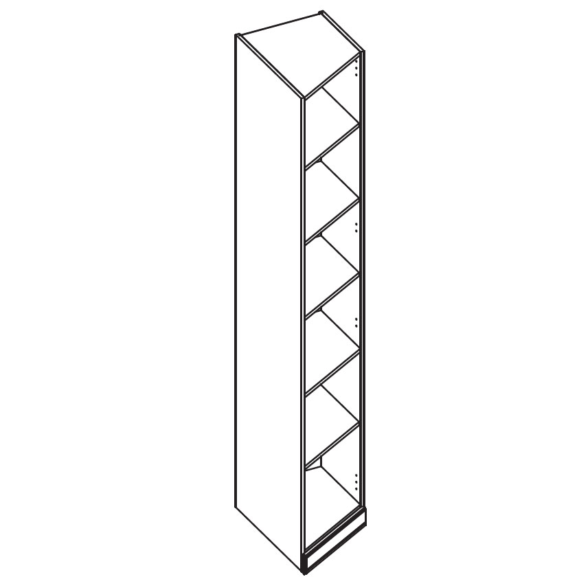 Завершающий шкаф-пенал Верди (орех Леванте) правый