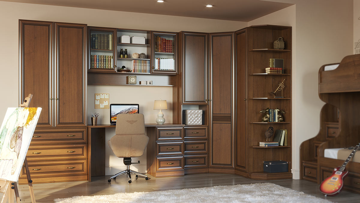 Стенка для подростка Verdi (орех Леванте)