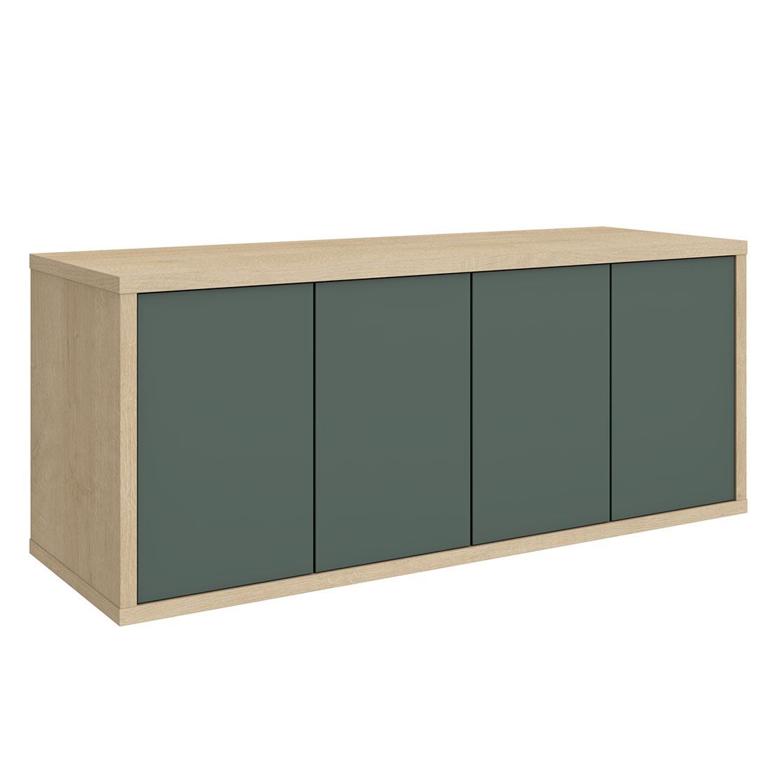 Навесная тумба 4 двери Илма-3 (дуб Ривьера/Форест Грин)
