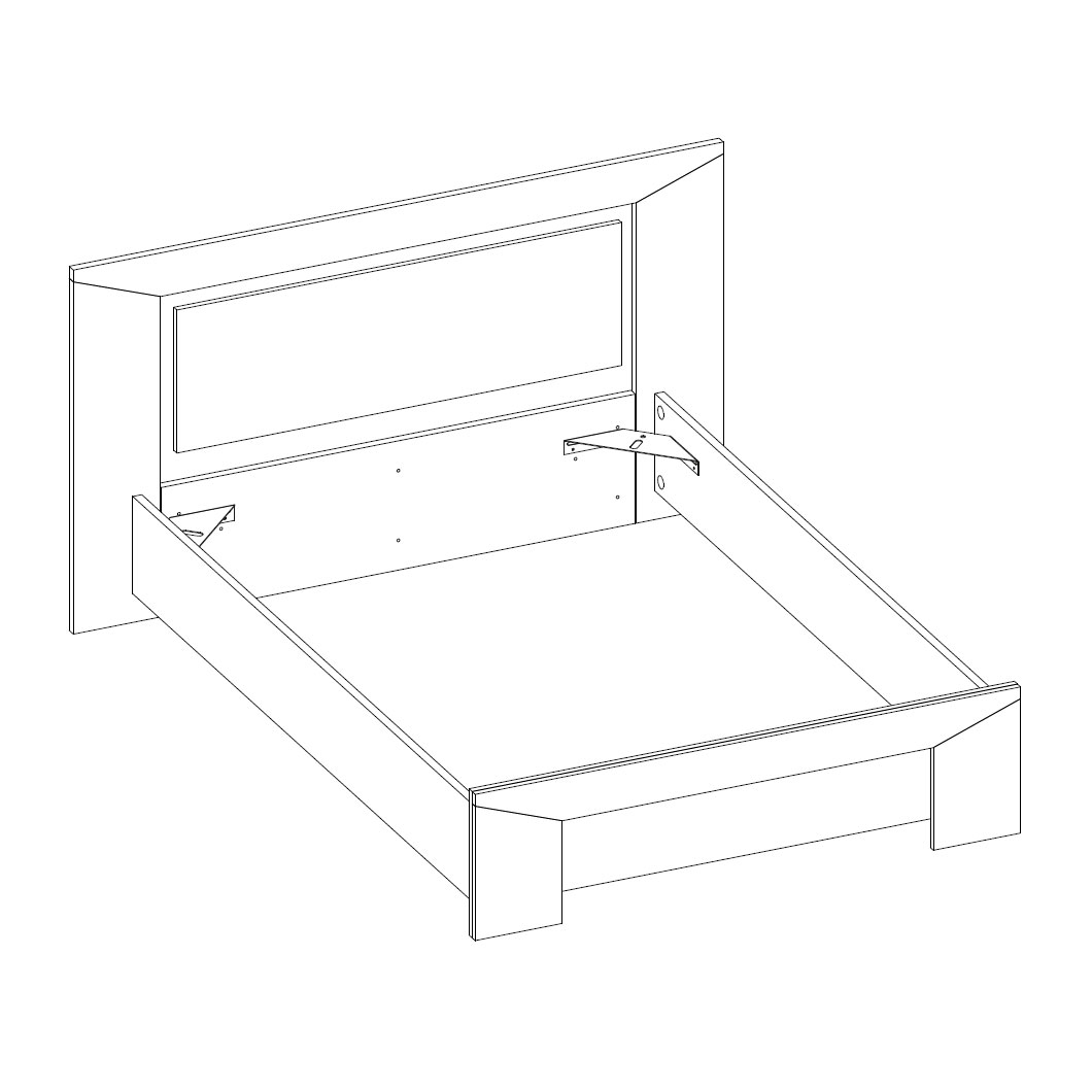 Двуспальная кровать 160х200 Blade с подсветкой в изголовье