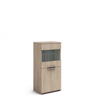 Низкий шкаф-пенал 2 двери Napoli (Крафт серый)