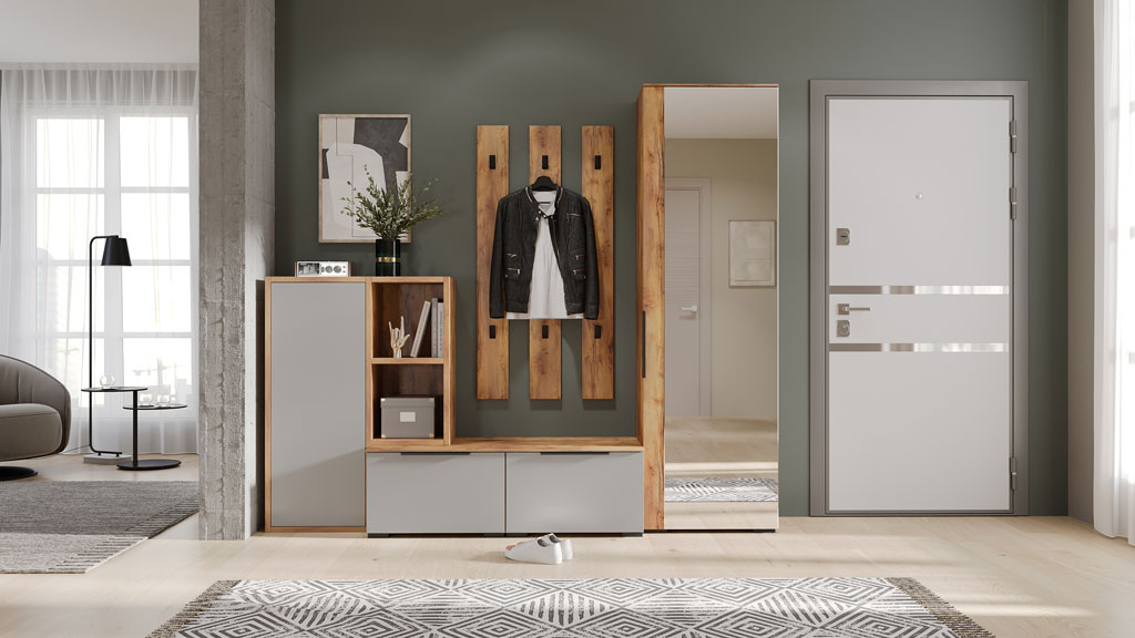 Прихожая Solo (тис Таксония/серый средний матовый)