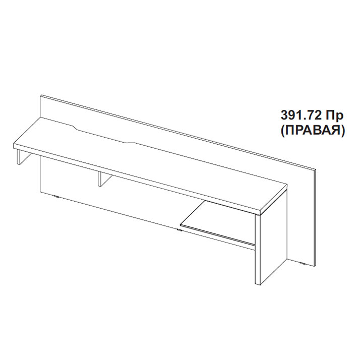 ТВ Консоль для 2-х тумб (Таксония) правая