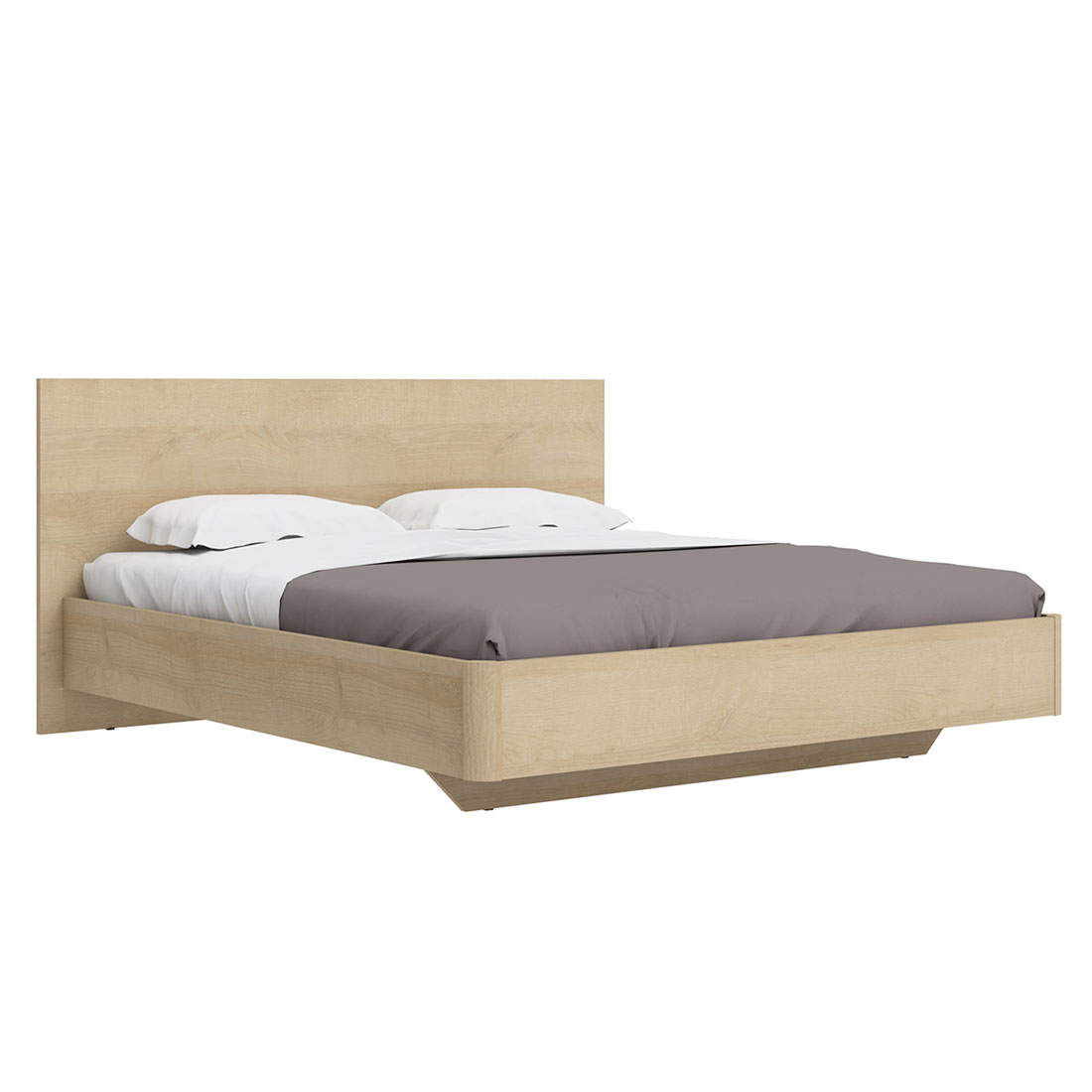 Кровать двуспальная Solo 180х200 под подушку 04 (дуб Ривьера)
