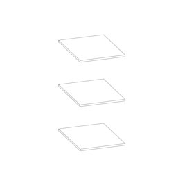 Комплект полок в узкую секцию Napoli (Крафт золотой)