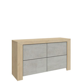 Комод с четырьмя ящиками Blade (дуб Ривьера/бетон Grey)