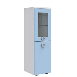 Шкаф комбинированный Люмия (Белый матовый)