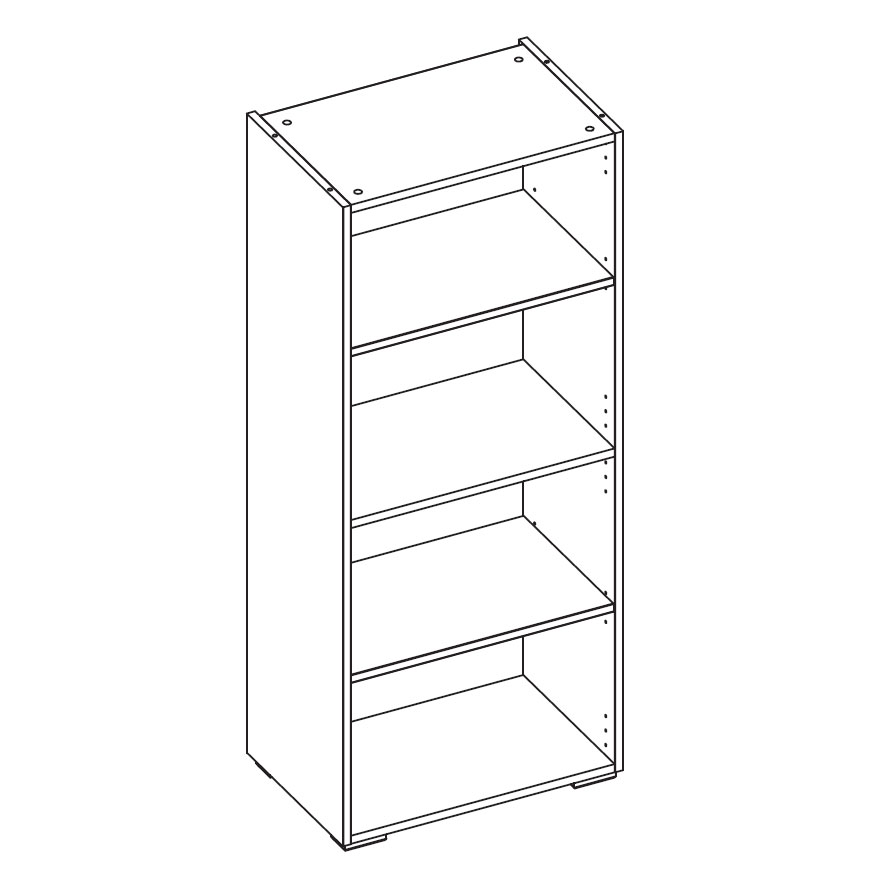 Шкаф-витрина Solo (дуб Ривьера/крем) левый