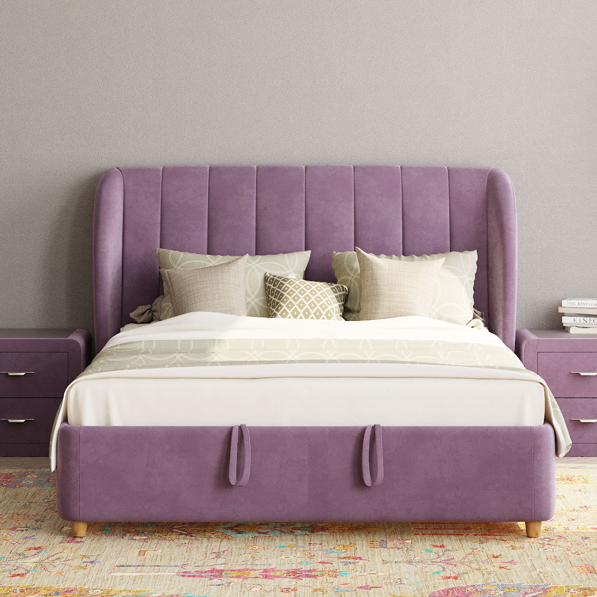 Мягкая кровать Helen 120х200 с ящиком для белья (кат 0)